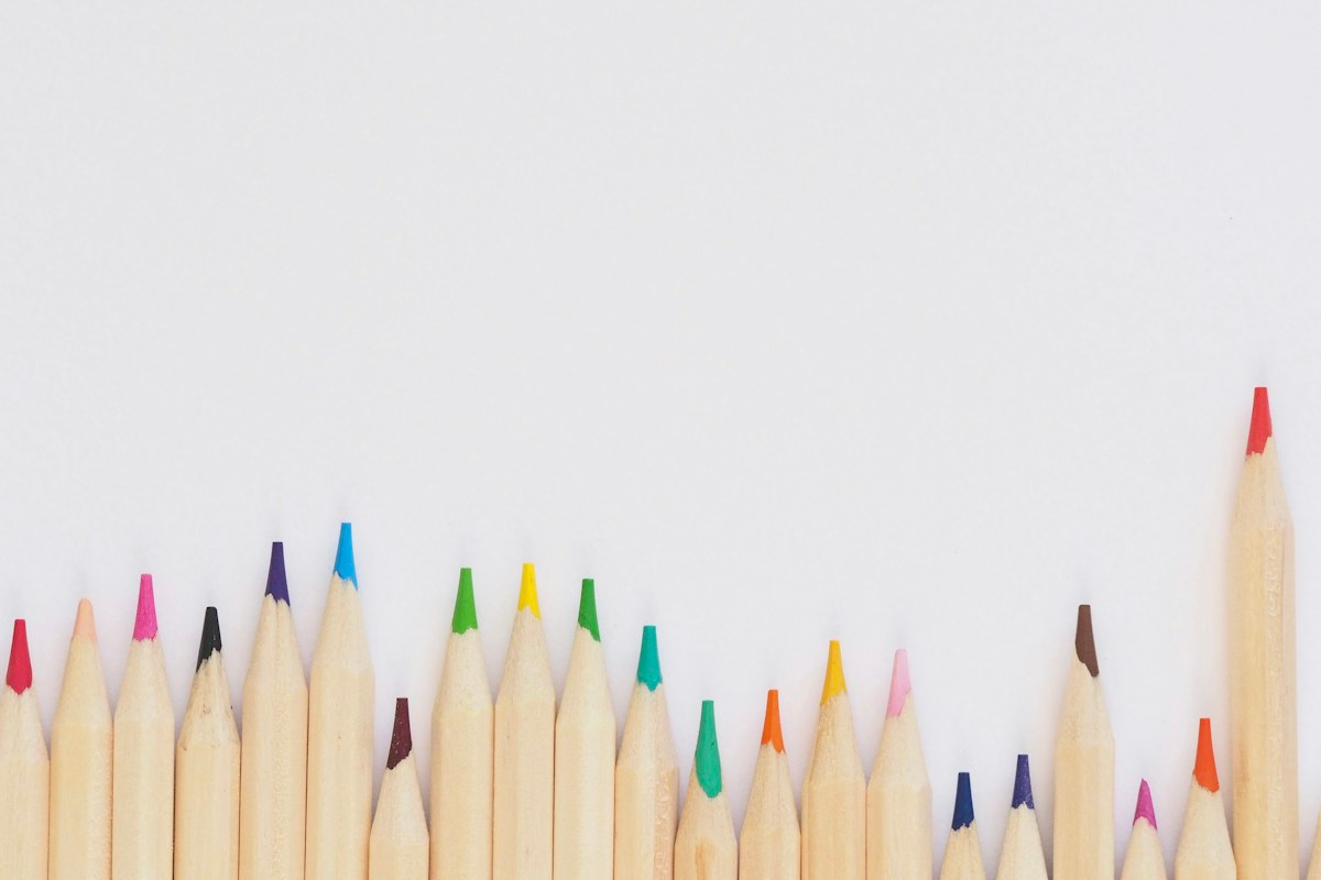 Pencils and design tools on a desk